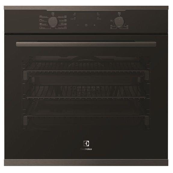 Electrolux 60cm Electric Oven 8 Functions + Steam Dark S/S Black