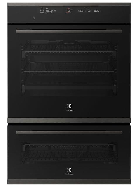 Electrolux 60cm Double Oven 12/6 Functions+Steam Dark S/S