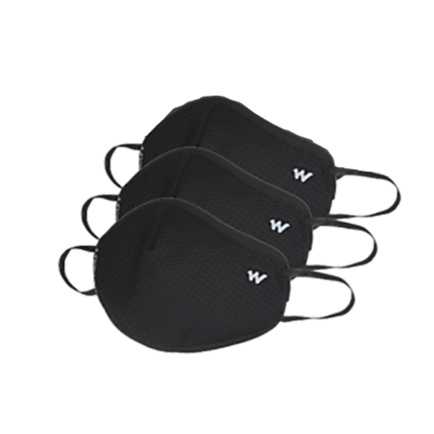 SUPERMASK W95 Plus Reusable Outdoor Respirator - POPCORN BLACK - Pack Of 3