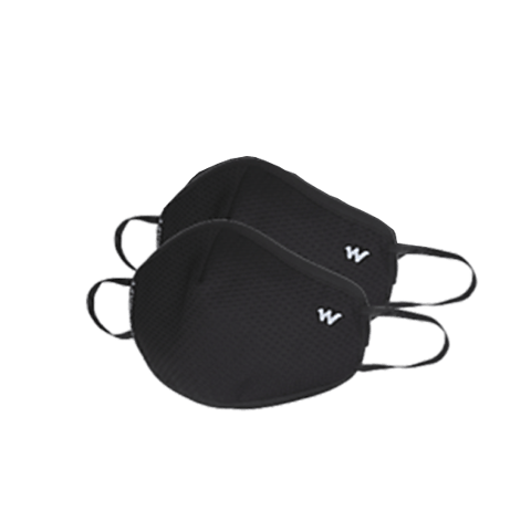 SUPERMASK W95 Plus Reusable Outdoor Respirator - POPCORN BLACK - Pack Of 2