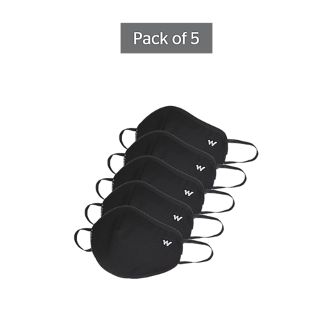 SUPERMASK W95 Plus Reusable Outdoor Respirator - POPCORN BLACK - Pack Of 5