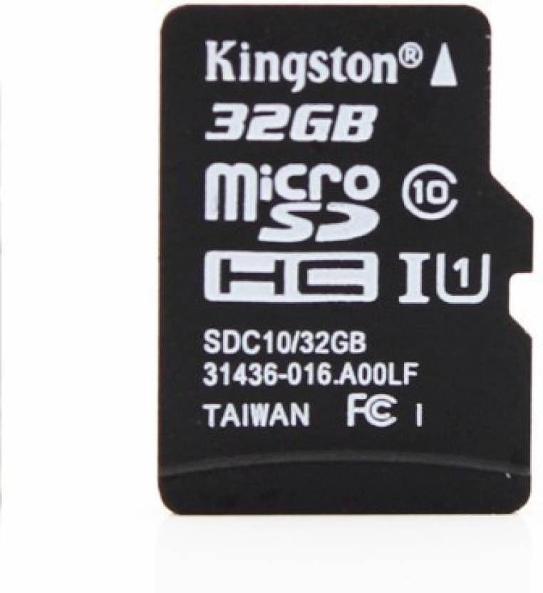 Kingston 32 GB MicroSDHC Class 10 80 MB/s Memory Card