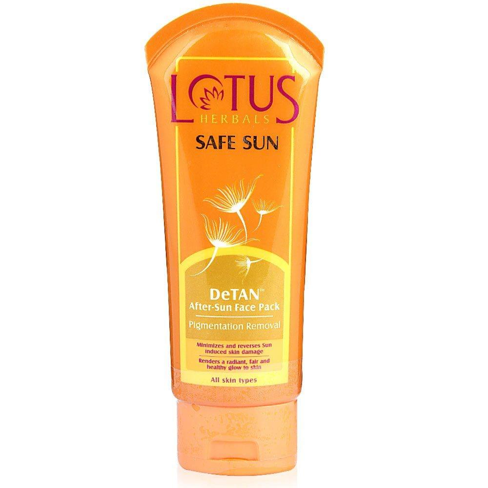 Lotus Herbals Safe Sun De-Tan After Sun Face Pack, 50g