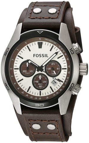 Fossil Cuff Chronograph White Dial Men's Watch