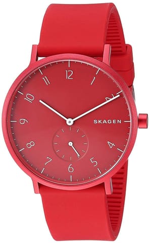 Skagen Aaren Kulï¿½r Analog Red Dial Unisex's Watch-SKW6512