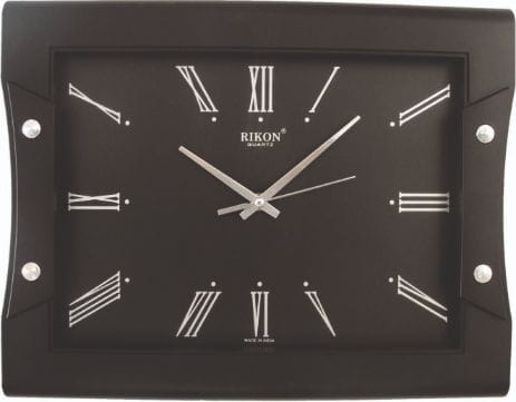 Rikon Premium Plain Clock BLACK ROMAN_14251 V PL