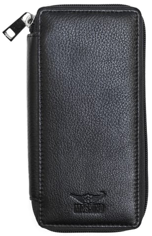 Blackish Genuine NDM leather Bank Locker Key Pouch  Small