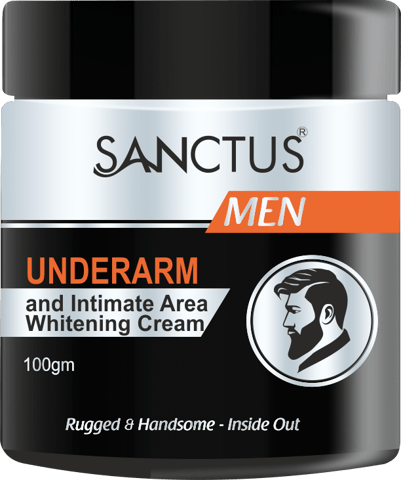Sanctus Underarm and Intimate Area Whitening Cream with Non Sticky and Advanced Odour Control Formula for Men (100 gm)