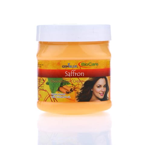 GEMBLUE BioCare Saffron Body and Face Nourishment Cream with Kesar extract and Cinnamon oil (500 ml)