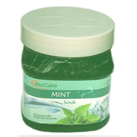 GEMBLUE BioCare Mint Face and Body Scrub Enrinched with Multi- Fruit Enzyme (500 ML)