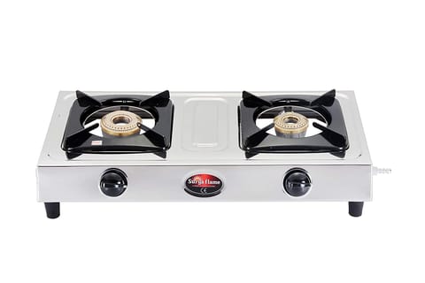 Basics Series (BB) 2B Stainless Steel Cook Top Gas Stove - Square PSR (Manual Burner)