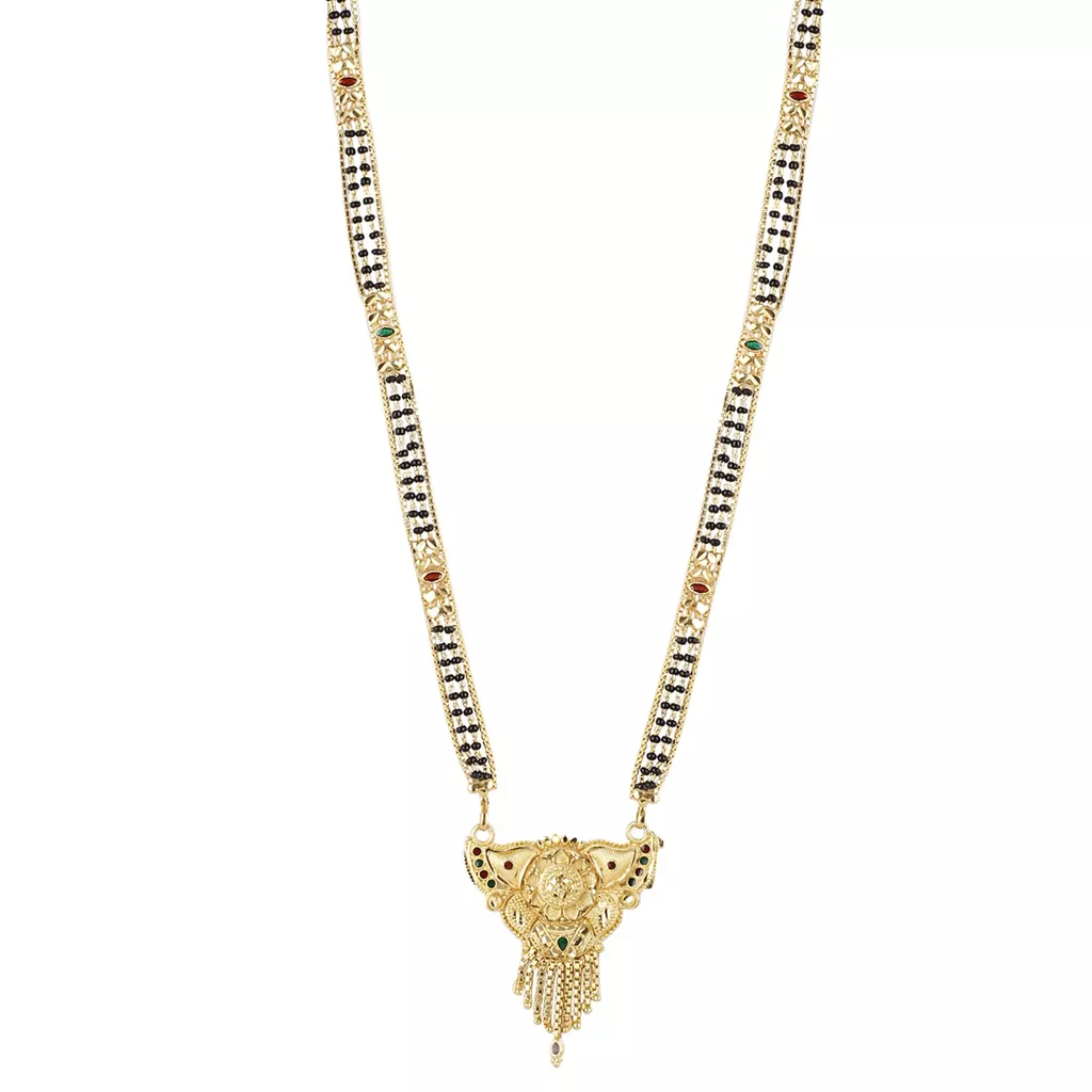 Aradhya Designer gold plated malgalsutra necklace for women
