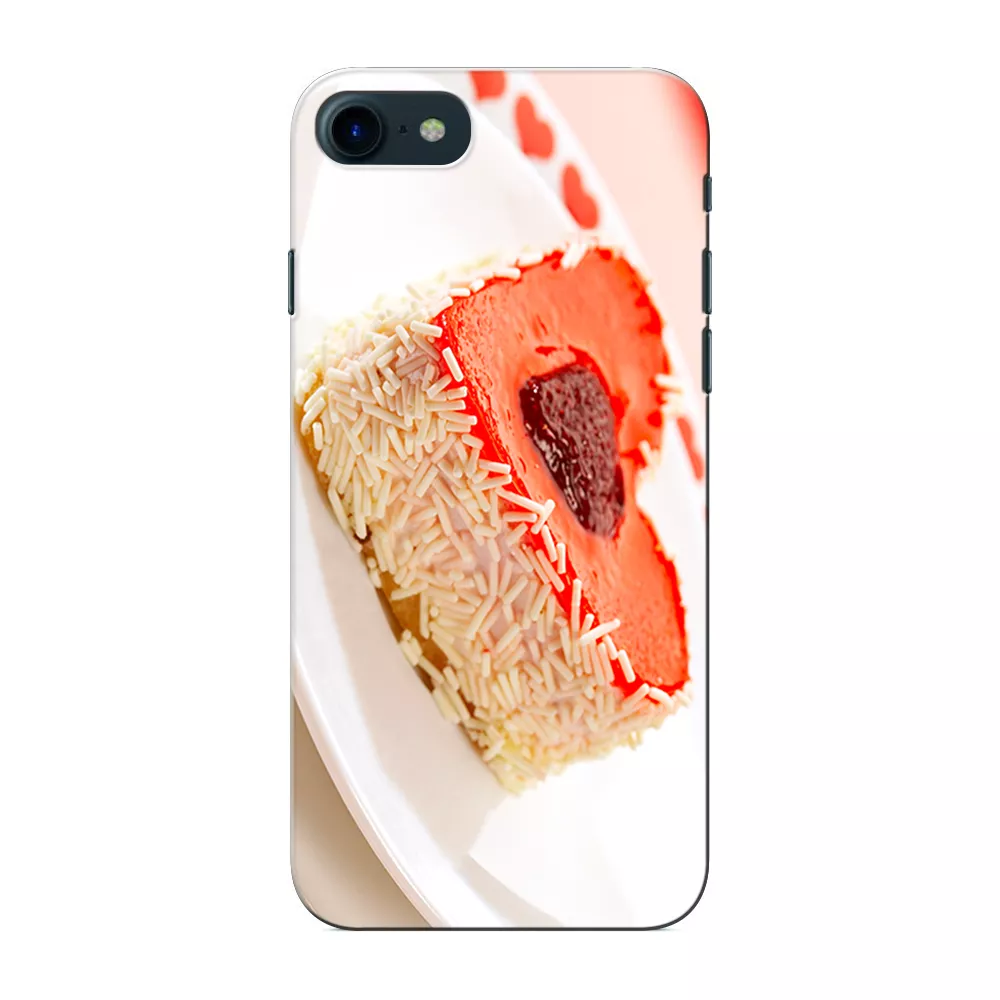 Prinkraft designer back case / cover for Apple iPhone 7 with Heart Shape cake/ Pink Heart cakeTheme, Apple iPhone 7 case, Printed Cover for Apple iPhone 7, 3D Designer Back case for Apple iPhone 7