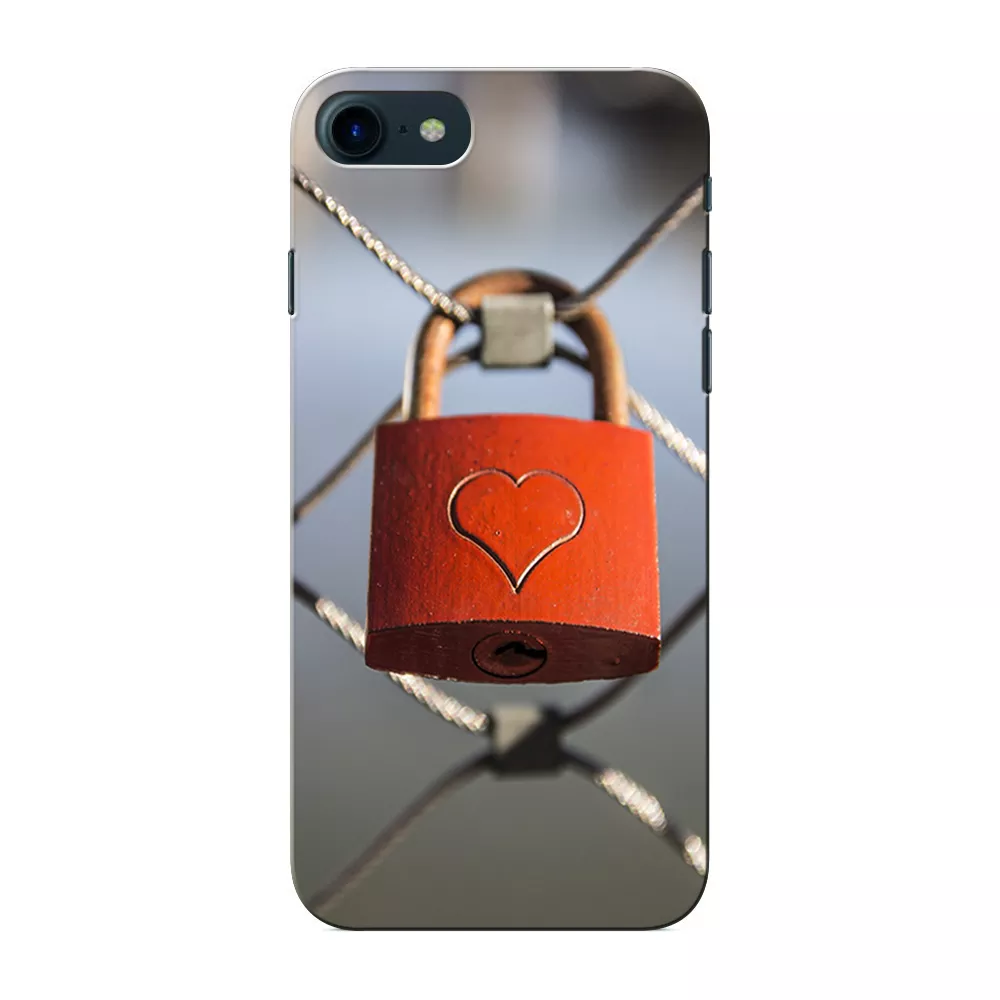 Prinkraft designer back case / cover for Apple iPhone 7 with Red Heart Lock/ LoveTheme, Apple iPhone 7 case, Printed Cover for Apple iPhone 7, 3D Designer Back case for Apple iPhone 7