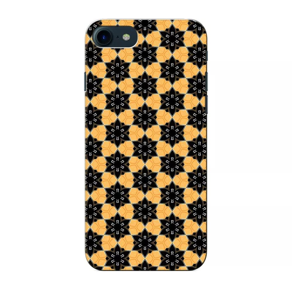 Prinkraft designer back case / cover for Apple iPhone 7 with Black Flower Pattern Theme, Apple iPhone 7 case, Printed Cover for Apple iPhone 7, 3D Designer Back case for Apple iPhone 7