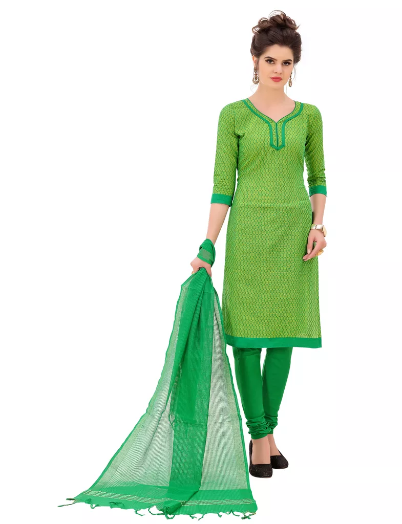 Minu Suits  Salmon Cotton Salwar Suits Sets  Dress Material