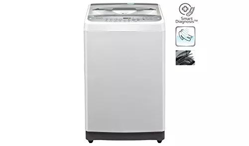 LG 6.5 kg Fully-Automatic Top Loading Washing Machine (T7577TEEL, Silver)
