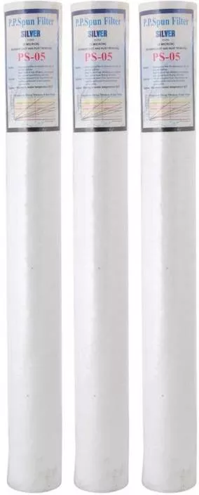 "XISOM Spun Candle 20 inch Pack of 3 Pcs For commercial RO Water Purifier Solid Filter Cartridge (0.5, Pack of 3)"