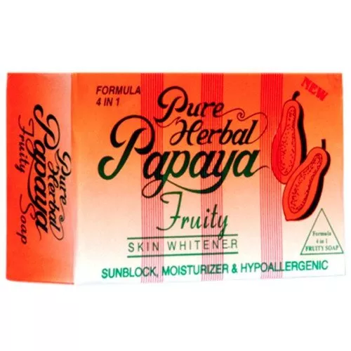 Pure Herbal Papaya Fruity Soap 4 In 1 Skin Whitening Soap