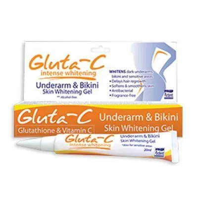 Gluta C Underarm and Bikini Intense Skin Whitening Gel Cream, 20 ml