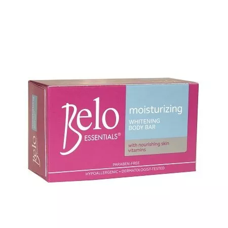 Belo Essentials Moisturizing Whitening Body Bar With Nourishing Skin Vitamins - Hypoallergenic Dermatologist Tested