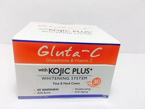 gluta c plus Gluta C Glutathione w/ kojic Plus 4x whitening system face neck cream SPF30