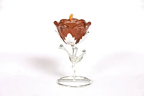 Gift Tree German Silver Stylish Candle Stand Gift Article Red Colour