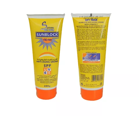 Soft Touch Sun Block Anti Aging Cream With Vit C 200g