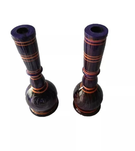 Flower Artificial Holder Pot Vase Planter Wooden Vase(10 inch, Multicolor)