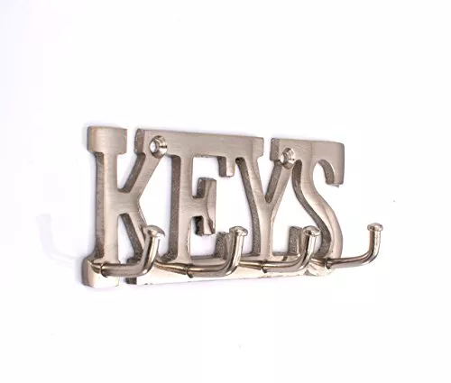 Shaks KEYS key holder with 4 Pronges - Steel finish
