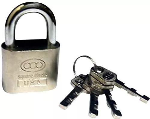 Square Double Locking System with 4 key's Hard Stainless Steel Imported Lock 30MM sutable for small bag's