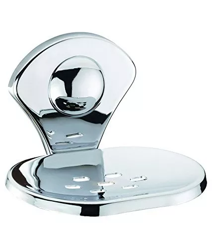 Shaks Traders Single Soap Dish 202 grade x-Glossy stainless steel with screws Archi-301 pack of 6