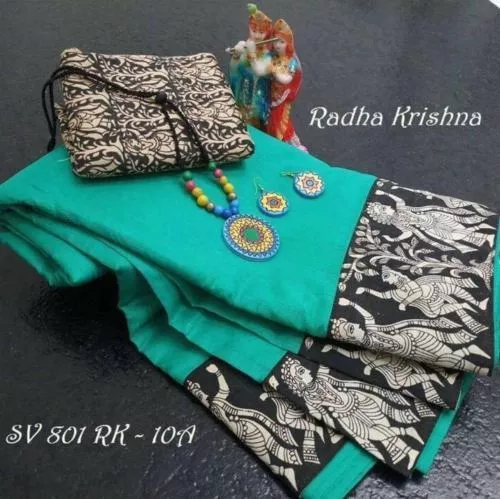Kartik Fashion Designer Sari Indian Saree Chanderi Cotten Party wear Sari With Blouse
