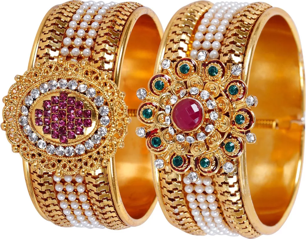 Fashion Jewels Exclusive Free Size Bangles Set For Girls And Woman