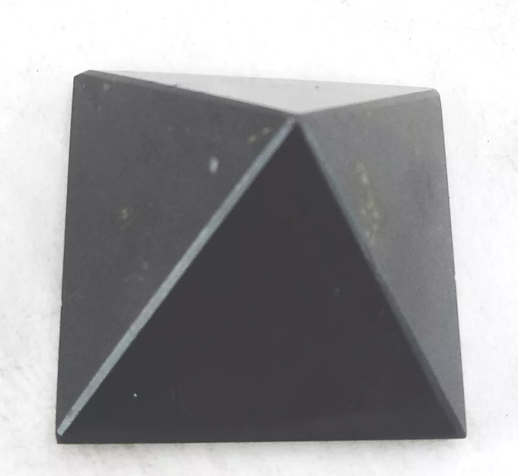 Black Agate Pyramid Reiki, Chakra & Vastu Healing Gemstone