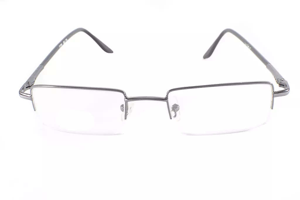 2106GMBK48 Gun Metal-Black Rectangle Half Frame Small Size 48 Men & Women EyeGlasses