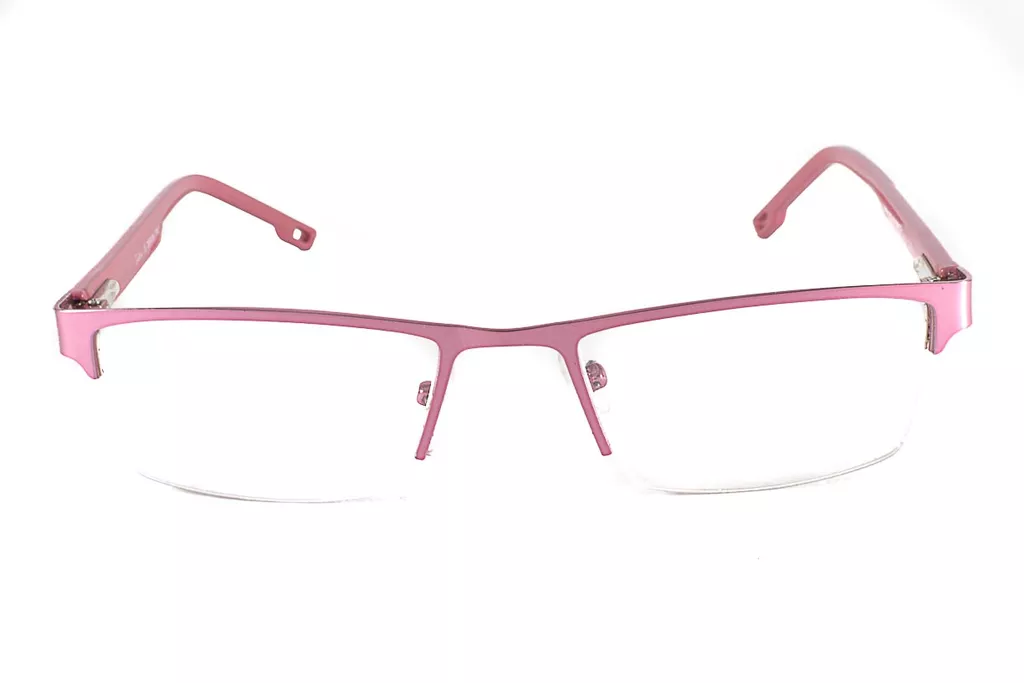 5009C7PK53 Pink Rectangle Half Frame Medium Size 53 Women EyeGlasses