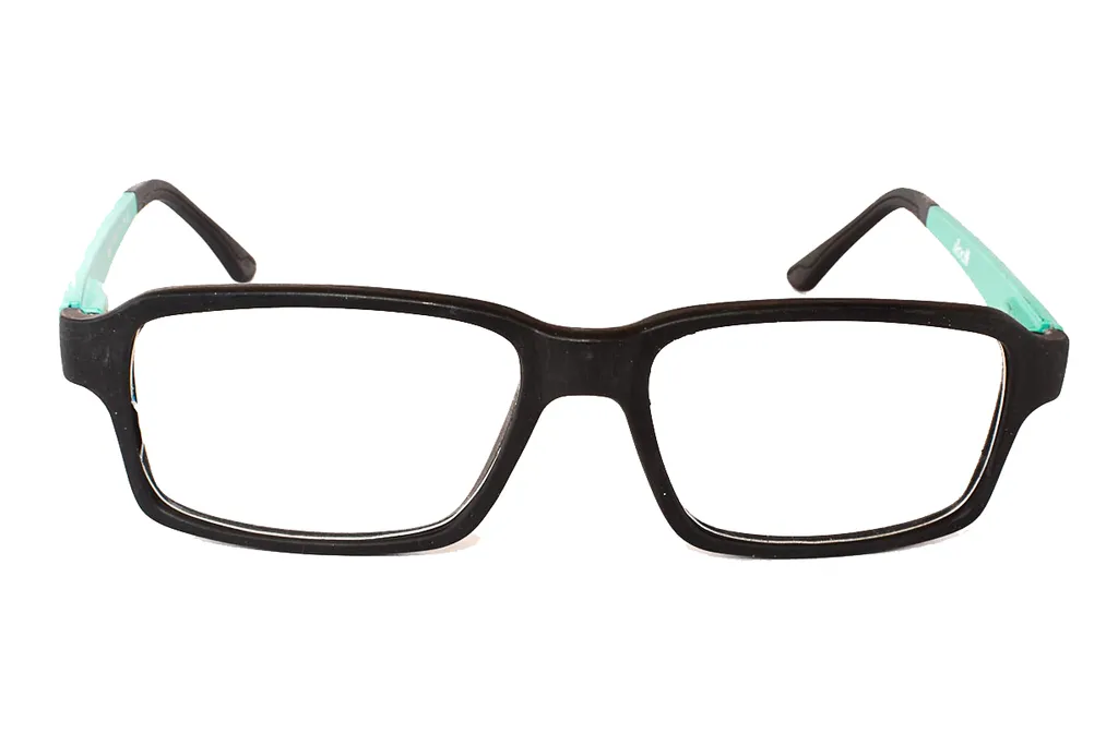 1139-2 Green-Black Retro Square Full Frame Medium Size 50 Men & Women EyeGlasses