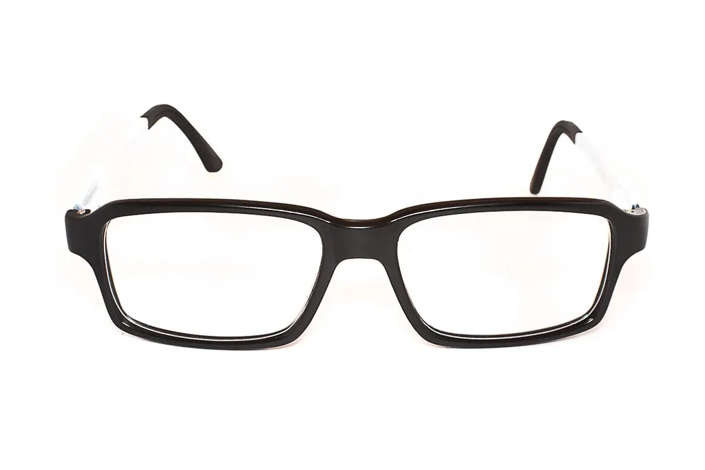 1139-3 White-Black Retro Square Full Frame Medium Size 50 Men & Women EyeGlasses