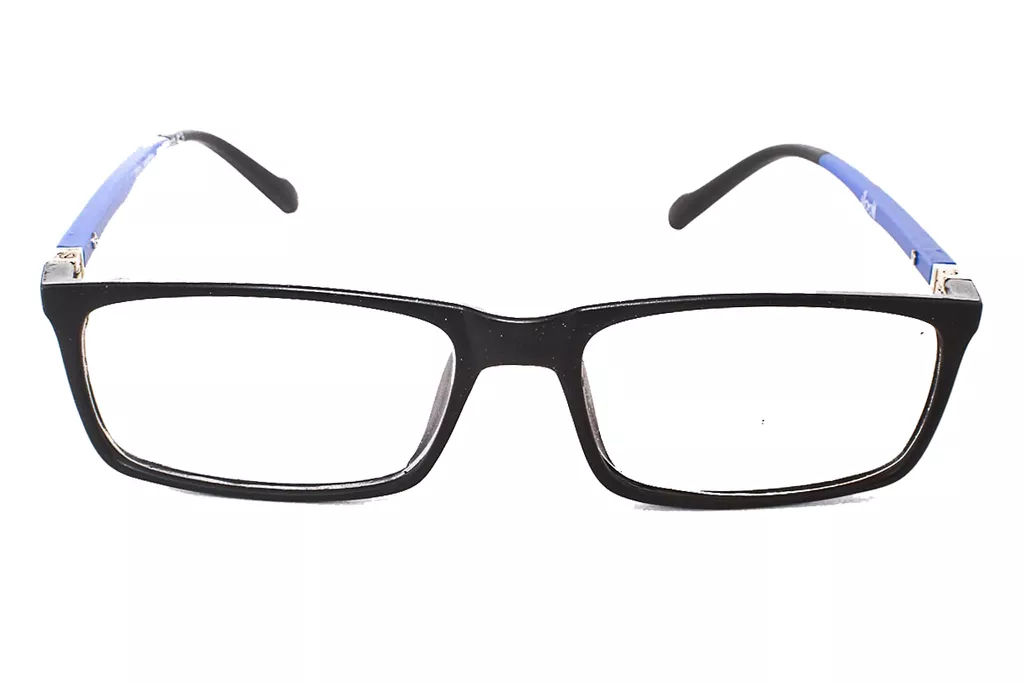 1163-3 Blue-Black Rectangle Full Frame Small Size 48 Men & Women EyeGlasses