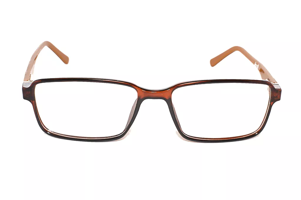 1173-1 Brown Retro Square Full Frame Medium Size 50 Men & Women EyeGlasses