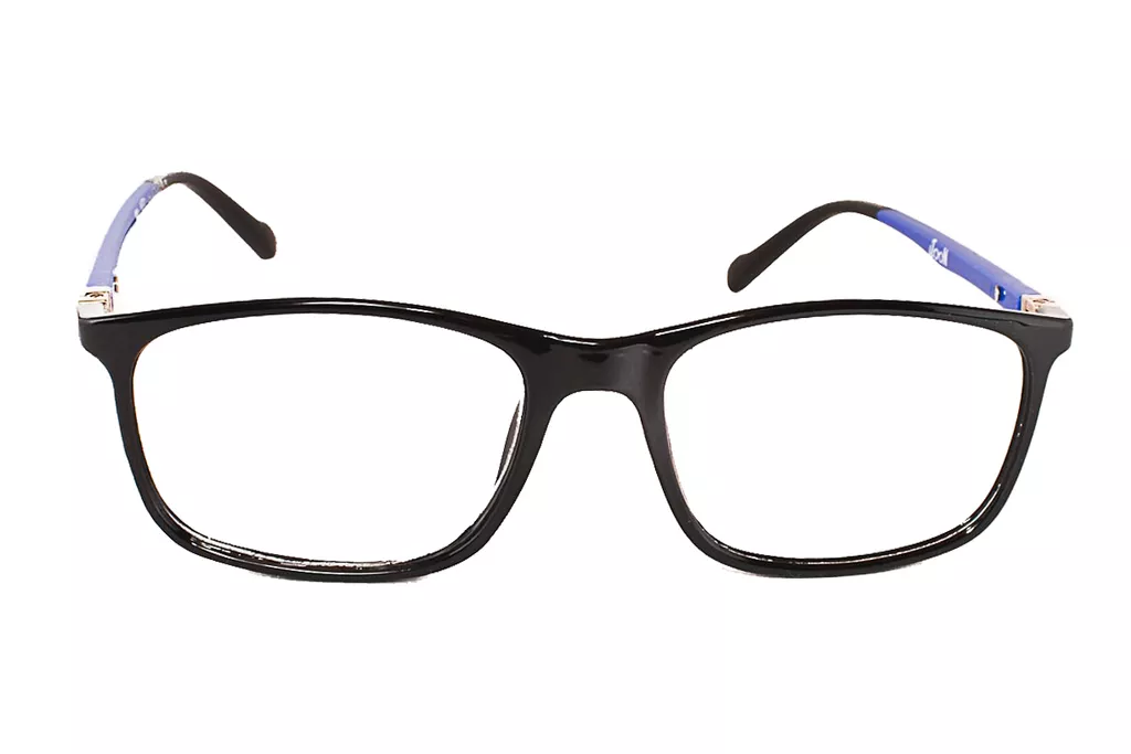 1177-3 Blue-Black Retro Square Full Frame Medium Size 50 Men & Women EyeGlasses