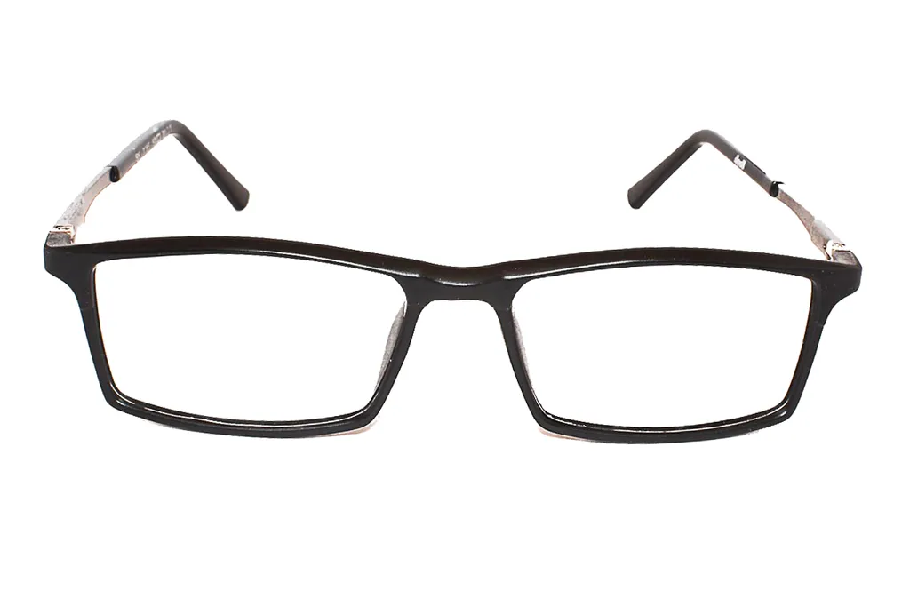 1185-2 Grey-Black Rectangle Full Frame Medium Size 50 Men & Women EyeGlasses