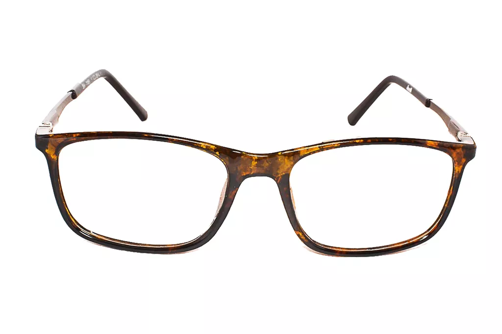 1186-4 Brown Retro Square Full Frame Medium Size 50 Men & Women EyeGlasses