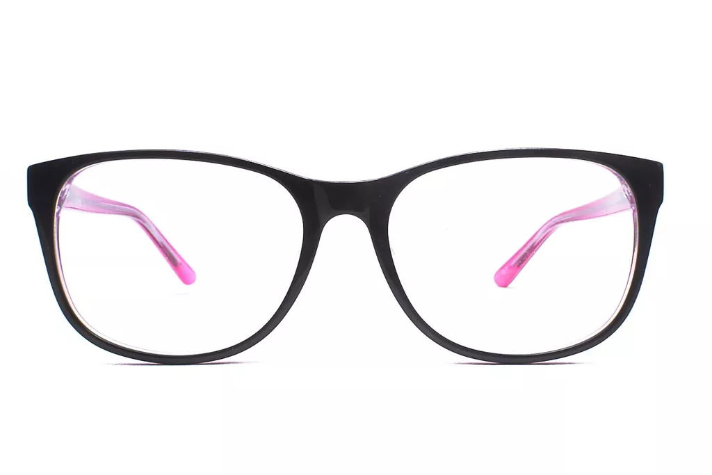 Brown-Pink Retro Square Full Frame Medium Size 52 Men & Women EyeGlasses