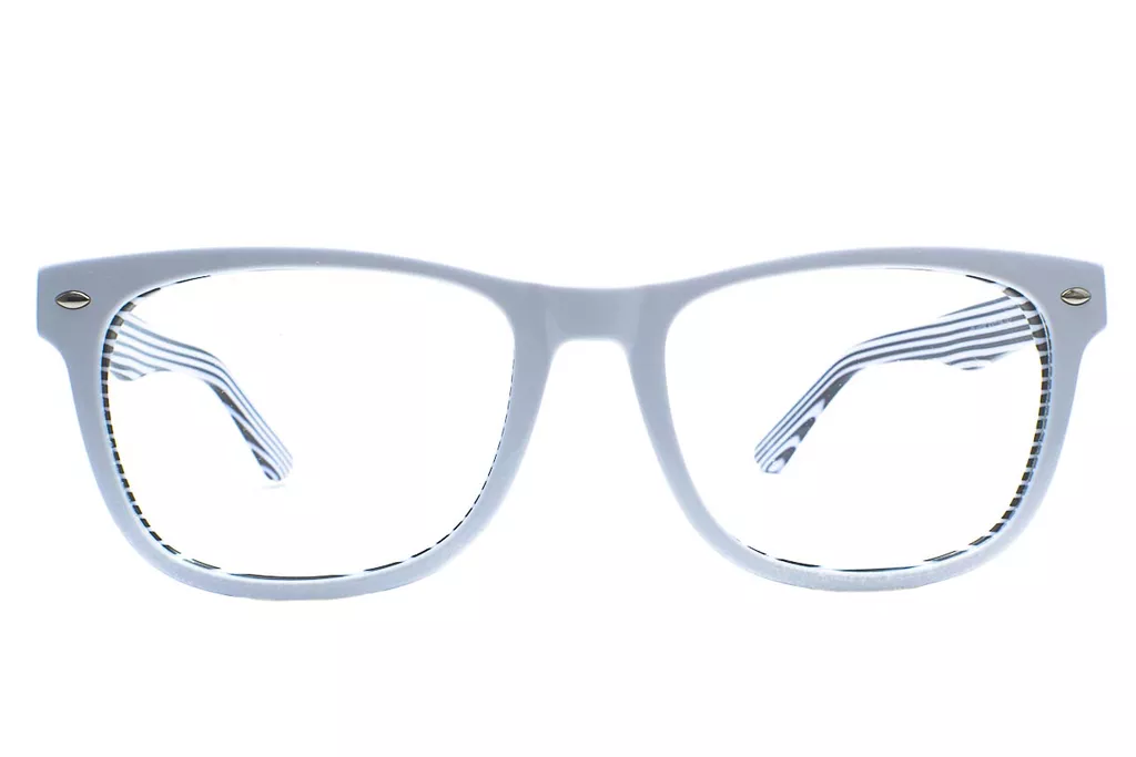 White -Black Retro Square Full Frame Medium Size 53 Men & Women EyeGlasses