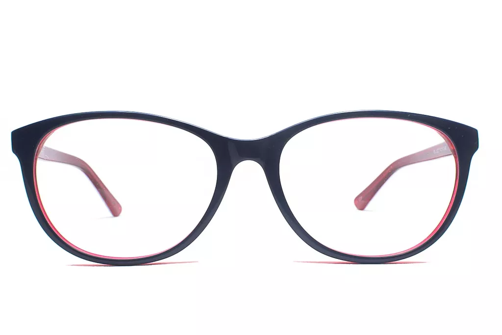 Blue-Red Retro Square Full Frame Large Size 54 Men & Women EyeGlasses