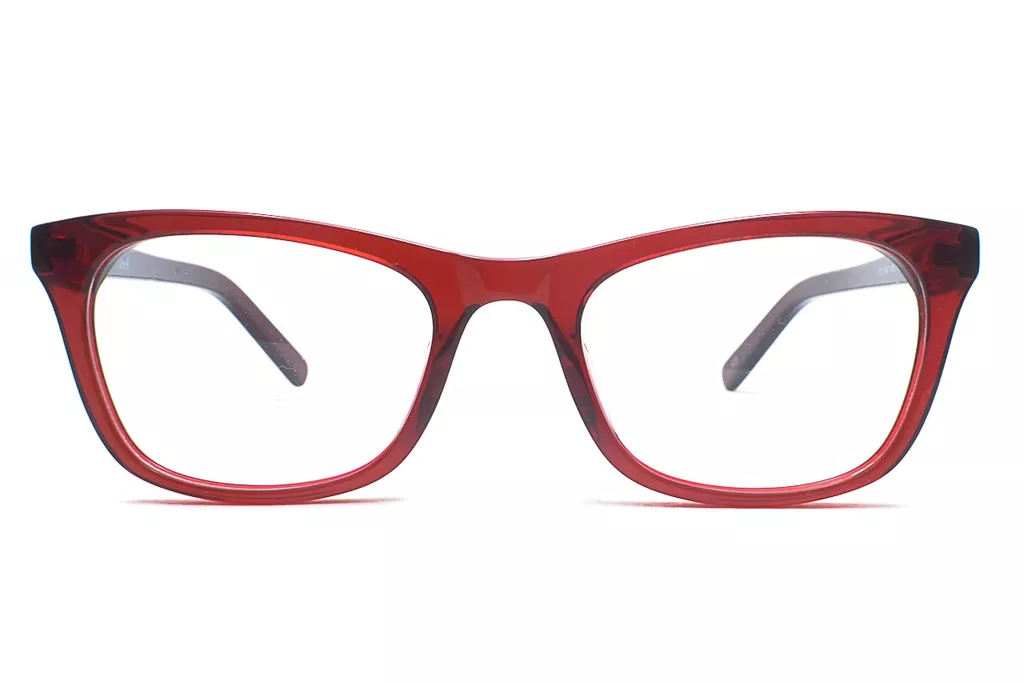 Red Retro Square Full Frame Medium Size 49 Men & Women EyeGlasses
