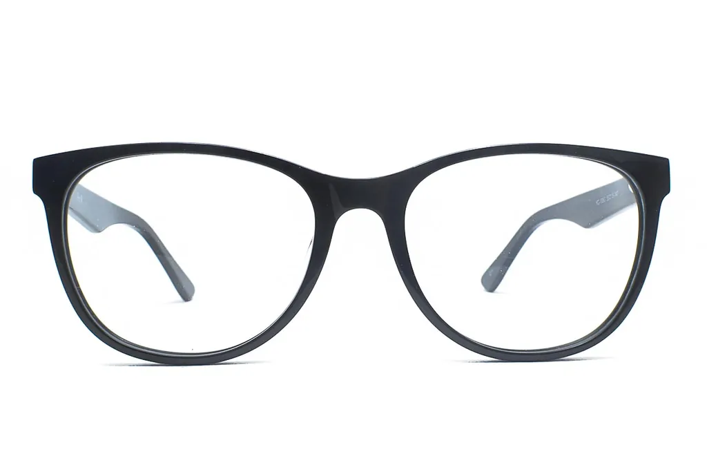 Black Retro Square Full Frame Large Size 55 Men & Women EyeGlasses