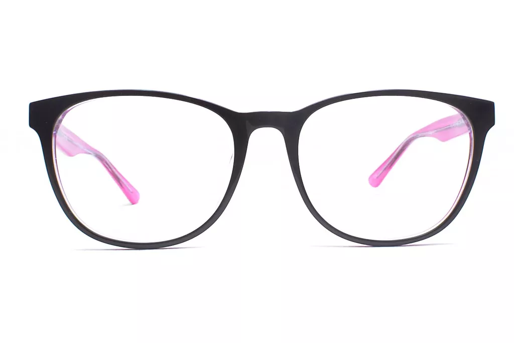 Brown-Pink Retro Square Full Frame Large Size 54 Men & Women EyeGlasses